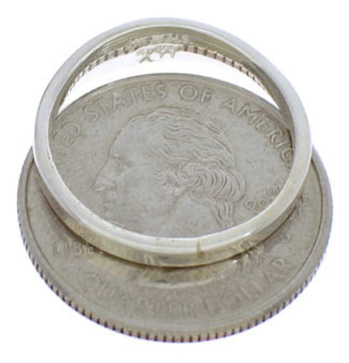 Authentic Sterling Silver Turquoise Jewelry Ring Size 4-3/4 ZX36857